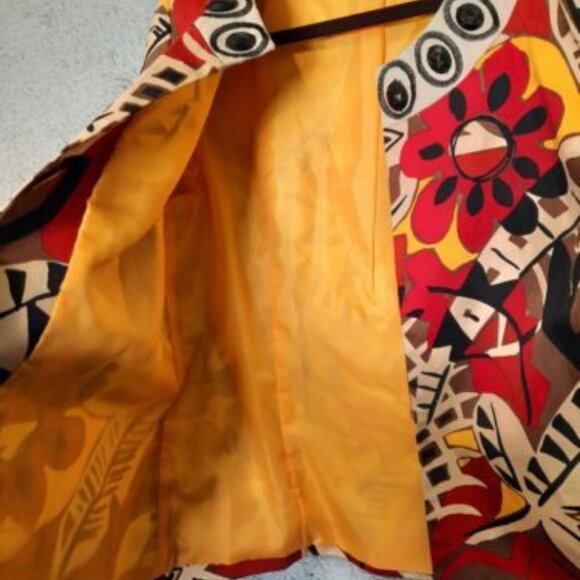 BIRCH HILL Geo Bead Open Front Jacket Lined Coat Light Blazer 3/4 Sleeve Size L - Picture 9 of 10